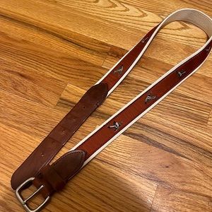 J. Crew Men’s Leather Belt | Sz 34 | Made in USA | Pheasant